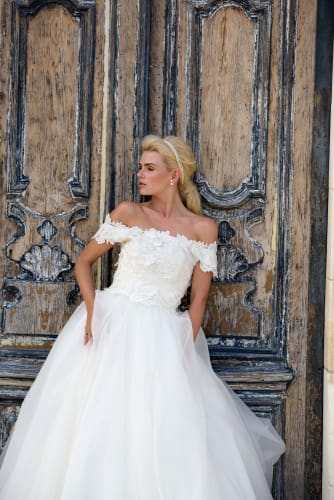 Lyn Ashworth by Sarah Barrett Waterlily Gown from the 2018 Daydreamer Collection