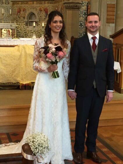 Esther looked absolutely incredible in her stunning Lyn Ashworth lace gown with matching detachable Bolero for her November 2017 wedding.