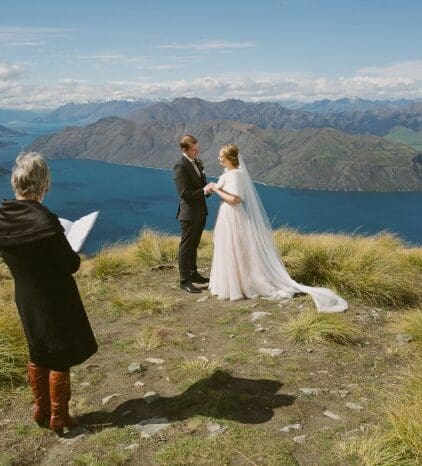 Victoria wearing ‘Autumn’ by Sheila Harding and finished with a Sheila Harding Faux Fur Wrap – what a shot! Credit Alpine Image Company – New Zealand.