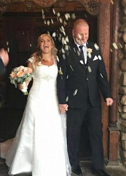 Pure happiness in this photogram makes us smile so much. Our bride Kerri marrying in 2016 in an ivory gown purchased at BOA Boutique.