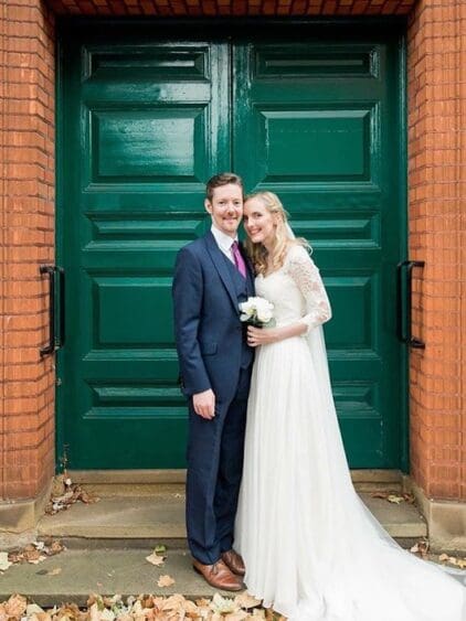 We love this stunning shot from Lilybeanphotography of our beautiful bride Carly and her new Husband. Carly chose the stunning “Crystal” gown from Ivory and Co with a BOA Boutique bespoke lace bolero.