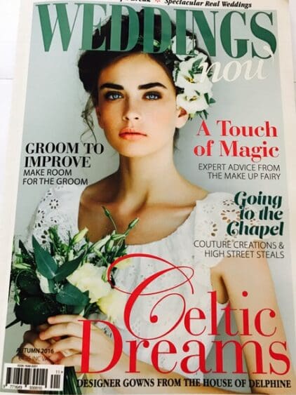 Published by WEDDINGS now Magazine a feature on a bride dressed by Sheila Harding in August 2016.